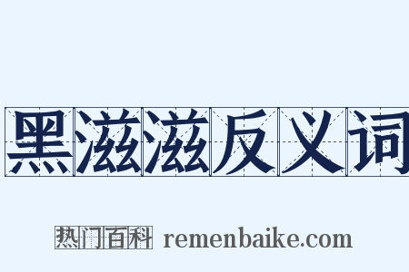 黑滋滋反义词是什么意思的图片